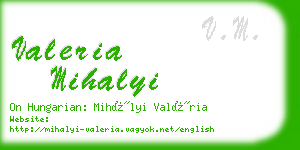 valeria mihalyi business card